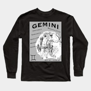 Gemini Negative Traits Long Sleeve T-Shirt